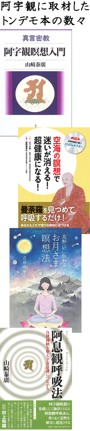 画像：阿字観に取材したトンデモ本の数々