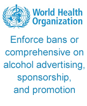 画像：WHO 酒に関する宣伝・支援・促進規制